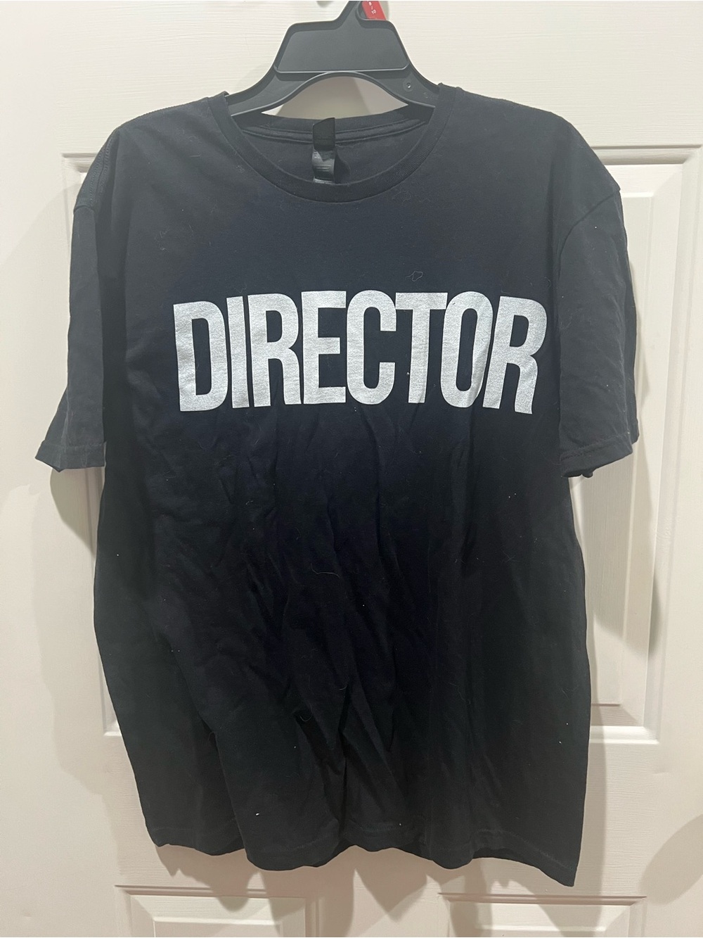 Gildan Black Tee with Silver "DIRECTOR" Graphic